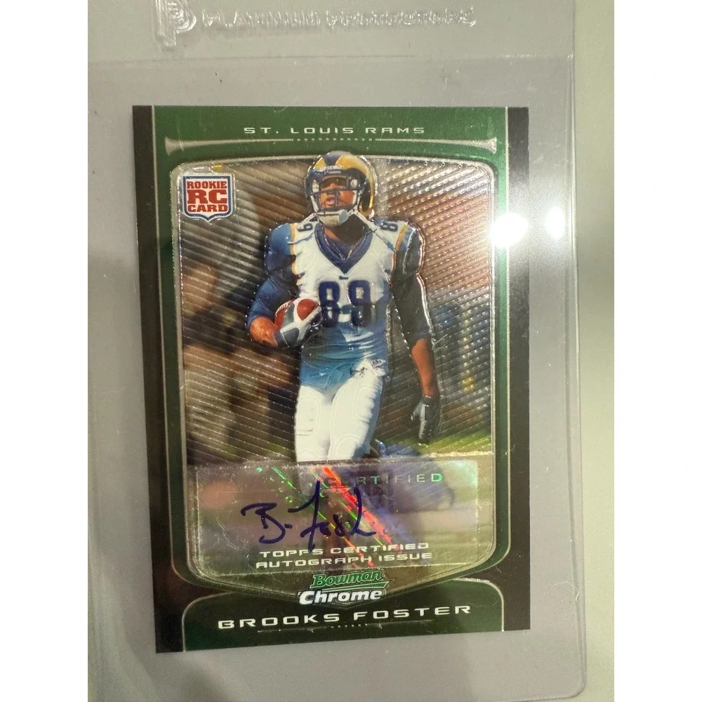 2009 Bowman Chrome BROOKS FOSTER Rookie Auto‎ RC #158 St. Louis Rams WR